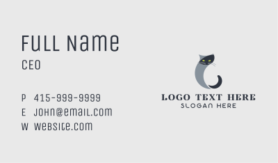 Cat Letter C Business Card Image Preview