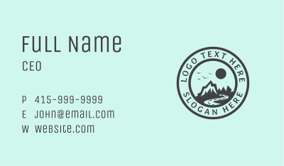 Mountain Traveler Badge Business Card Image Preview