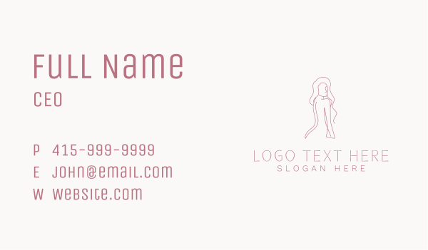Sexy Naked Woman Business Card Design Image Preview