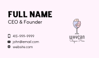 Fish & Wine Monoline Business Card Image Preview