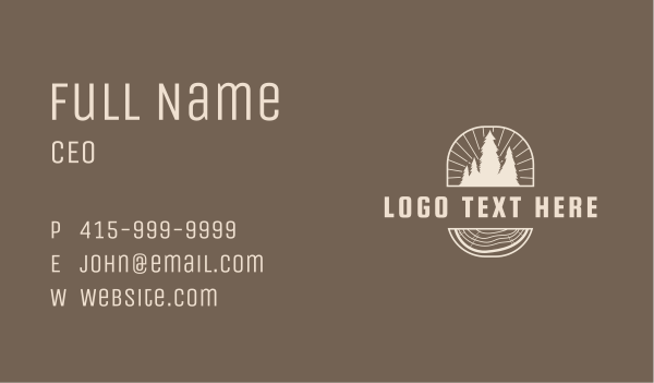 Forest Tree Lumber Business Card Design Image Preview