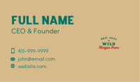 Retro Stylish Wordmark Business Card Image Preview
