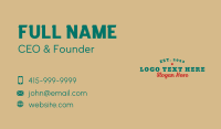 Retro Stylish Wordmark Business Card Design