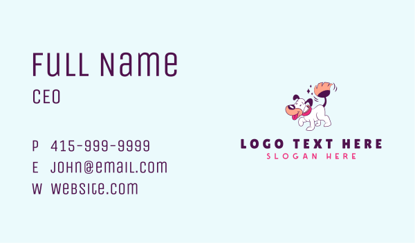 Dog Broom Cleaning Business Card Design Image Preview