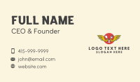 Winged Restaurant Emblem  Business Card Preview