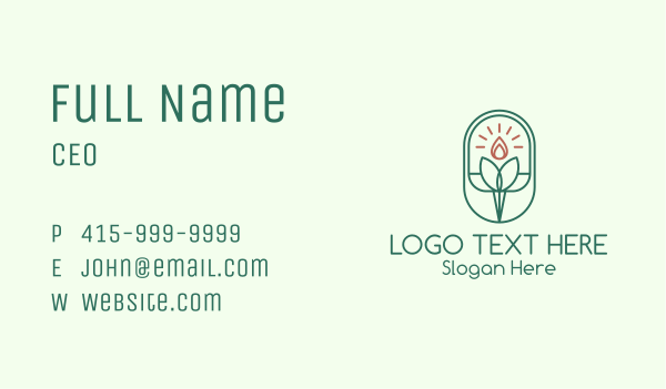 Natural Scented Candle Business Card Design Image Preview