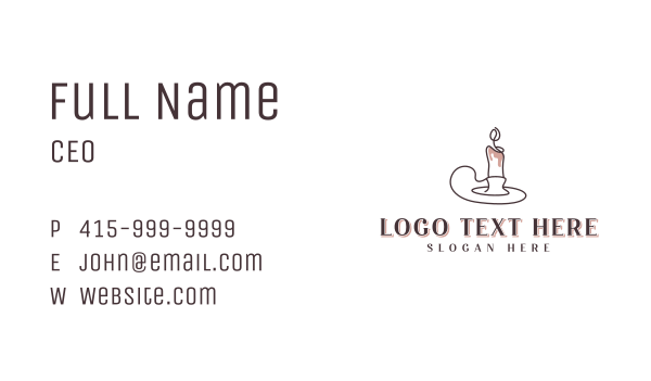 Spa Candlelight Decoration Business Card Design Image Preview