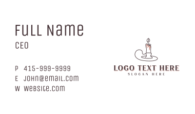 Spa Candlelight Decoration Business Card Image Preview