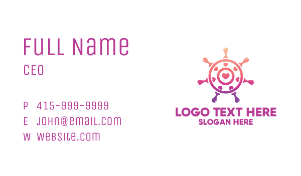 Love Steering Wheel Business Card Design Image Preview