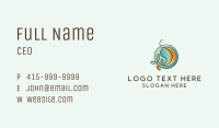 Gradient Leaves Badge Business Card Image Preview