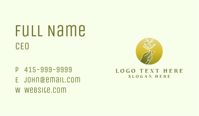 Nature Olive Leaf Business Card