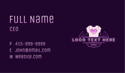 Retro Heart Shirt Business Card Image Preview