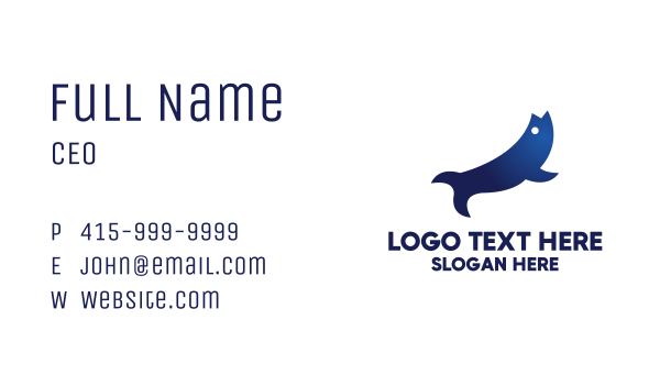 Blue Whale Amusement Park Business Card Design Image Preview
