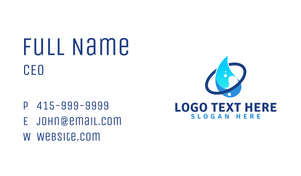 Fresh Drinking Water Business Card Design Image Preview