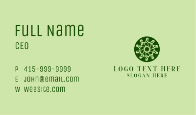 Natural Elegant Wreath  Business Card Image Preview
