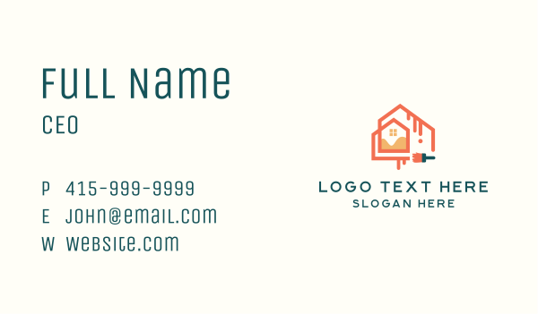 Building Paint Brush Business Card Design Image Preview