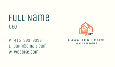 Building Paint Brush Business Card Image Preview