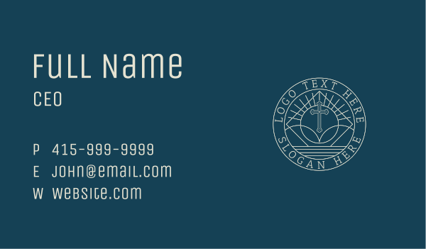 Catholic Cross Church Business Card Design Image Preview