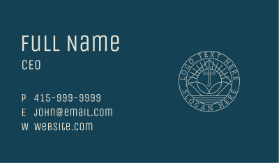 Catholic Cross Church Business Card Image Preview