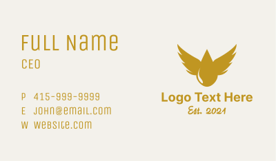 Essential Oil Wings Business Card Image Preview