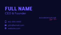 Retro Neon Wordmark  Business Card Image Preview