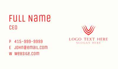 Minimalist Letter V Shield Business Card Image Preview