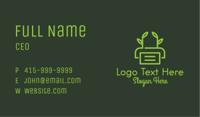Eco Friendly Printer Business Card Image Preview