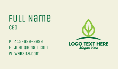 Eco Leaf Sprout Business Card Image Preview