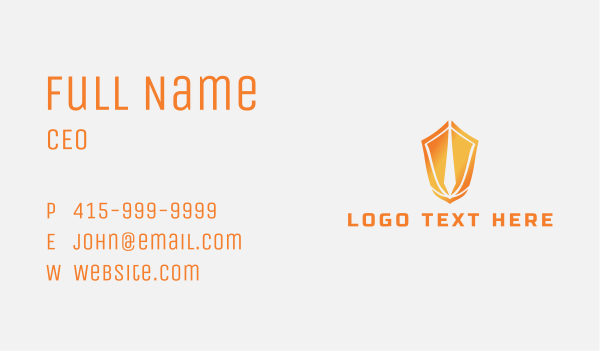 Sword Protection Shield Business Card Design Image Preview