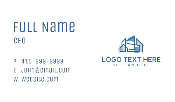 Blueprint Architecture Engineering Business Card Design Image Preview