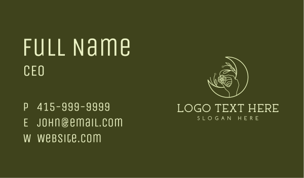 Natural Eco Beauty Business Card Design Image Preview