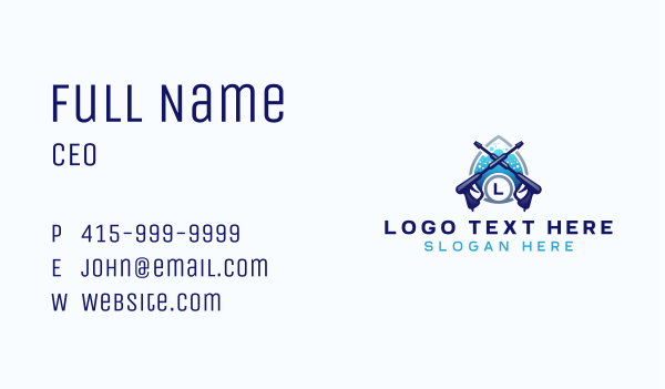 Pressure Washing Water Droplet Business Card Design Image Preview