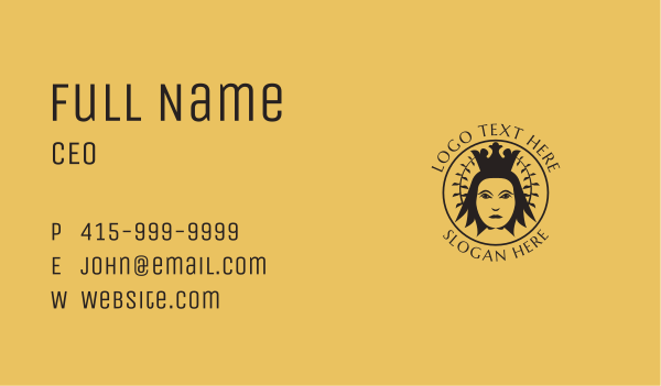 Royal Queen Pageant  Business Card Design Image Preview