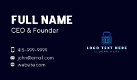 Security Padlock Technology Business Card Design