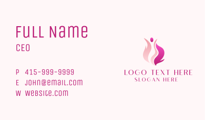 Fit Woman Flame Business Card