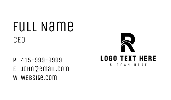 Creative Studio Swoosh Letter R Business Card Design Image Preview
