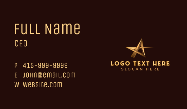 Premium Jewelry Star Business Card Design Image Preview