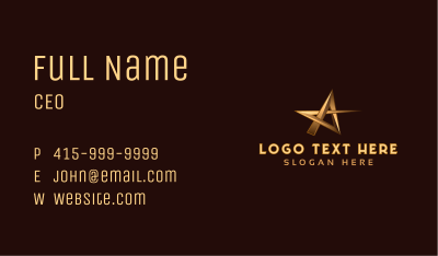 Premium Jewelry Star Business Card Image Preview