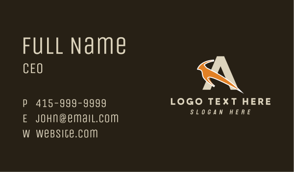 Antelope Letter A Business Card Design Image Preview