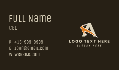 Antelope Letter A Business Card Image Preview