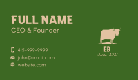 Brown Farm Cow  Business Card Image Preview