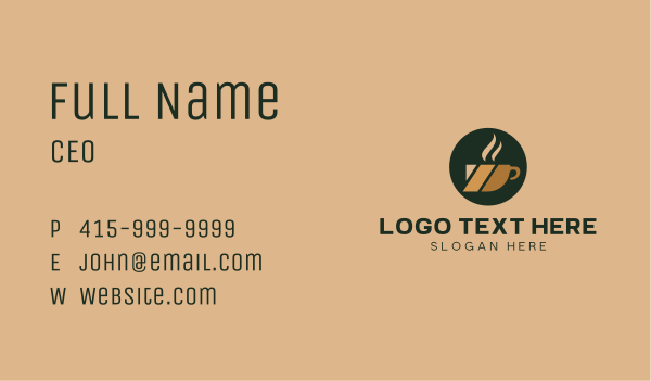 Hot Coffee Cup Business Card Design Image Preview