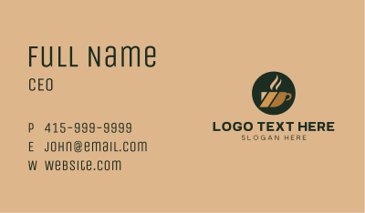 Hot Coffee Cup Business Card Image Preview
