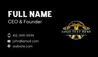 Barber Razor Haircut Business Card Preview