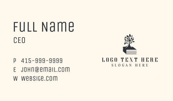 Book Tree Bookstore Business Card Design Image Preview