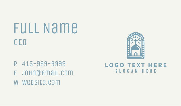 Catholic Chapel Cross  Business Card Design Image Preview