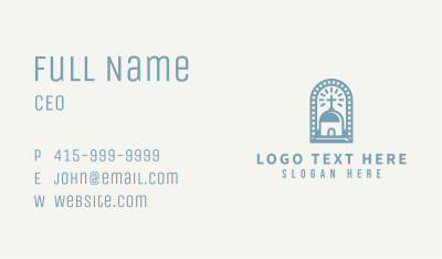 Catholic Chapel Cross  Business Card Image Preview