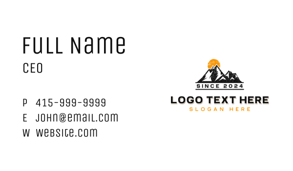 Trekking Mountaineering Hiking Business Card Design Image Preview