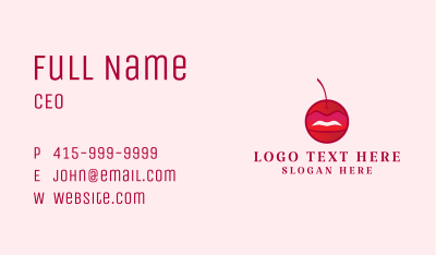 Sexy Cherry Lips Business Card Image Preview