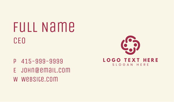 People Circle Community Business Card Design Image Preview